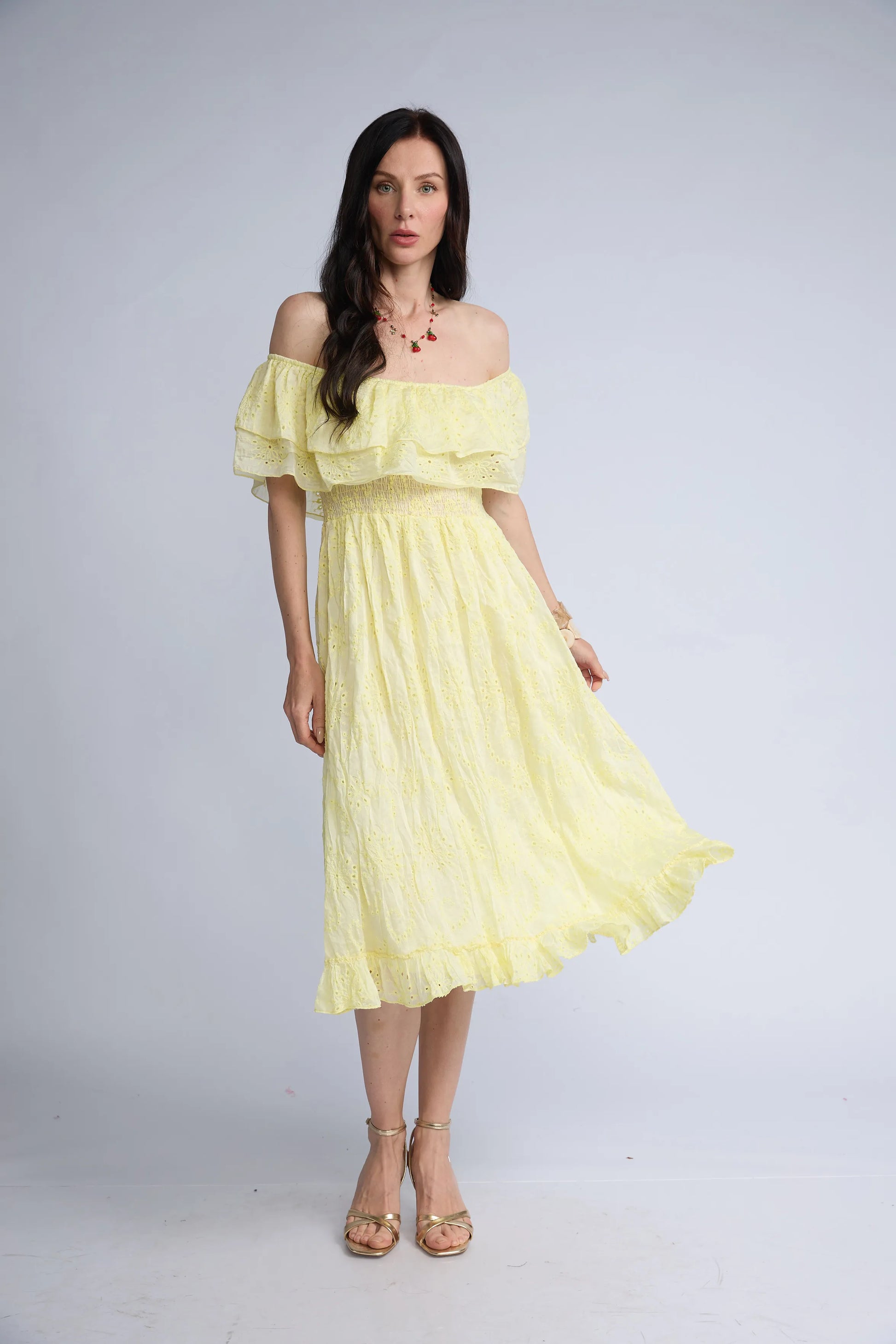 Vestido Broderie Flores