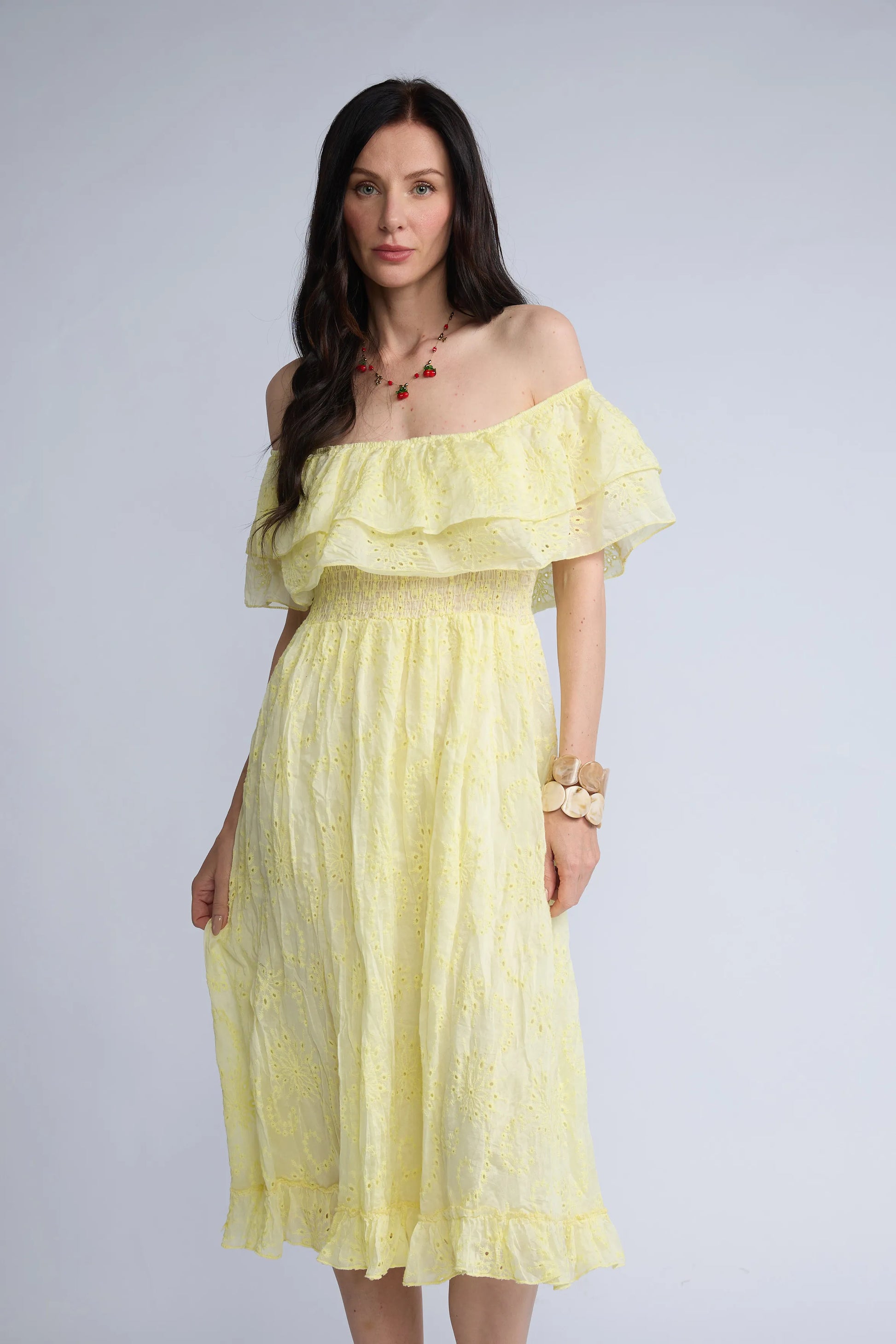 Vestido Broderie Flores