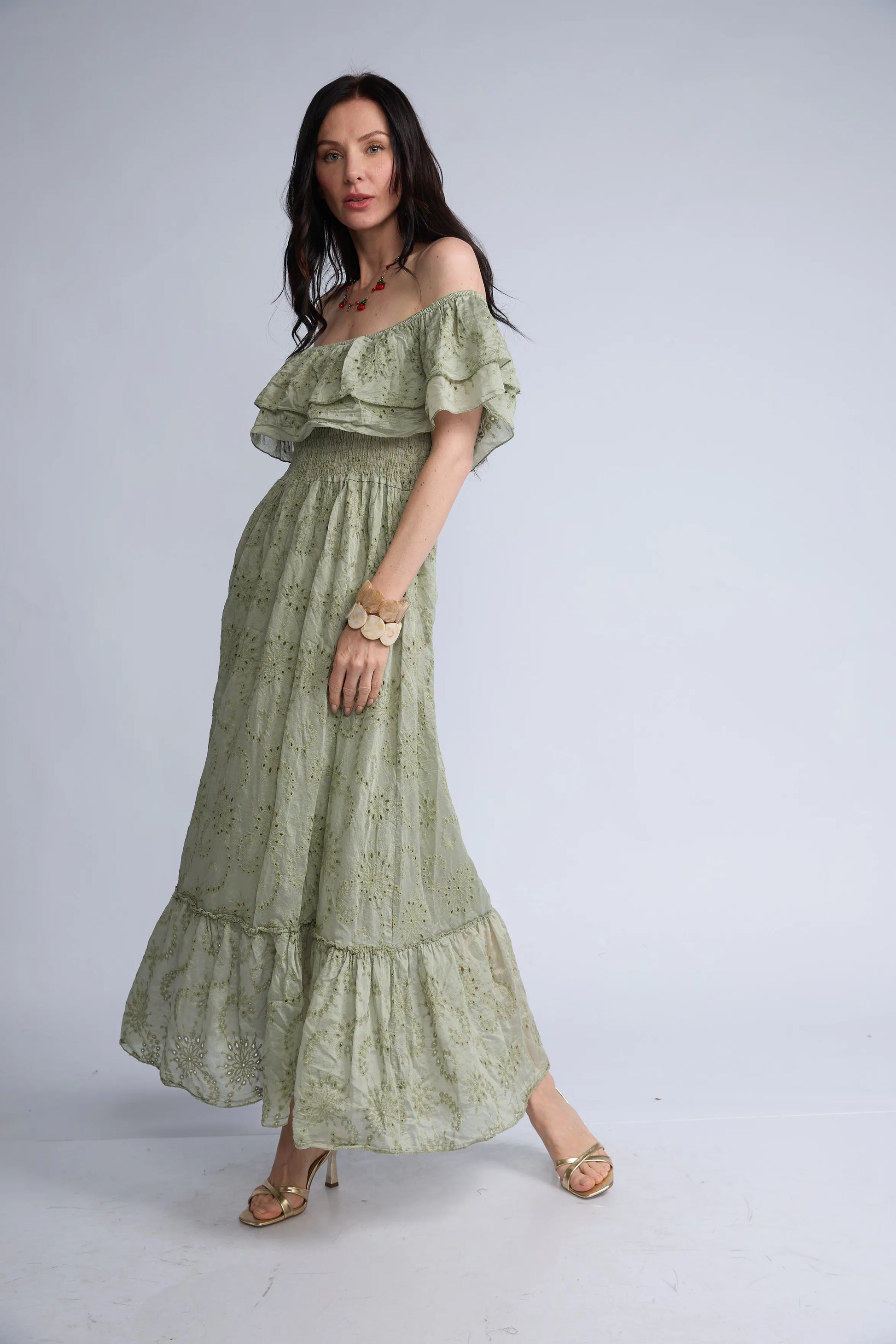 Vestido Broderie Flores