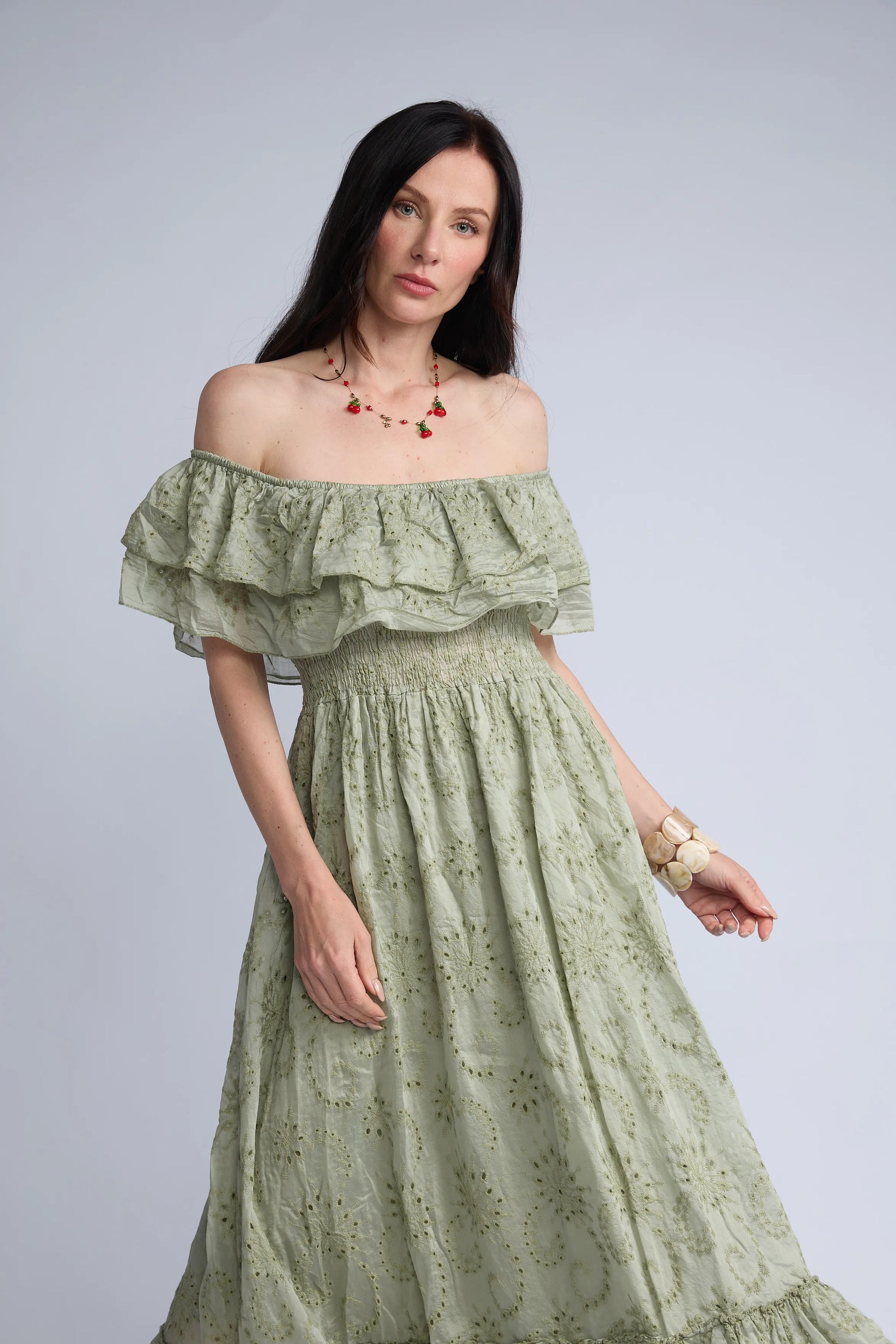 Vestido Broderie Flores