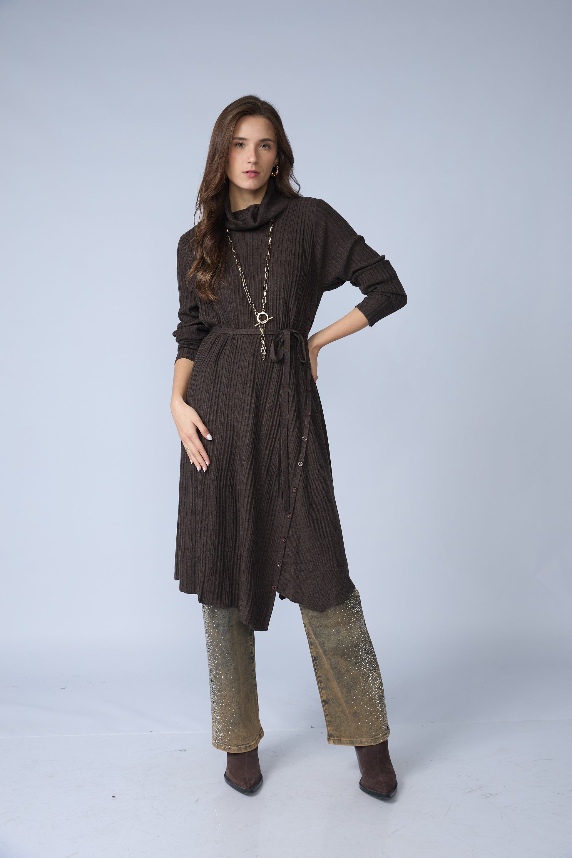 Vestido Punto A Botones