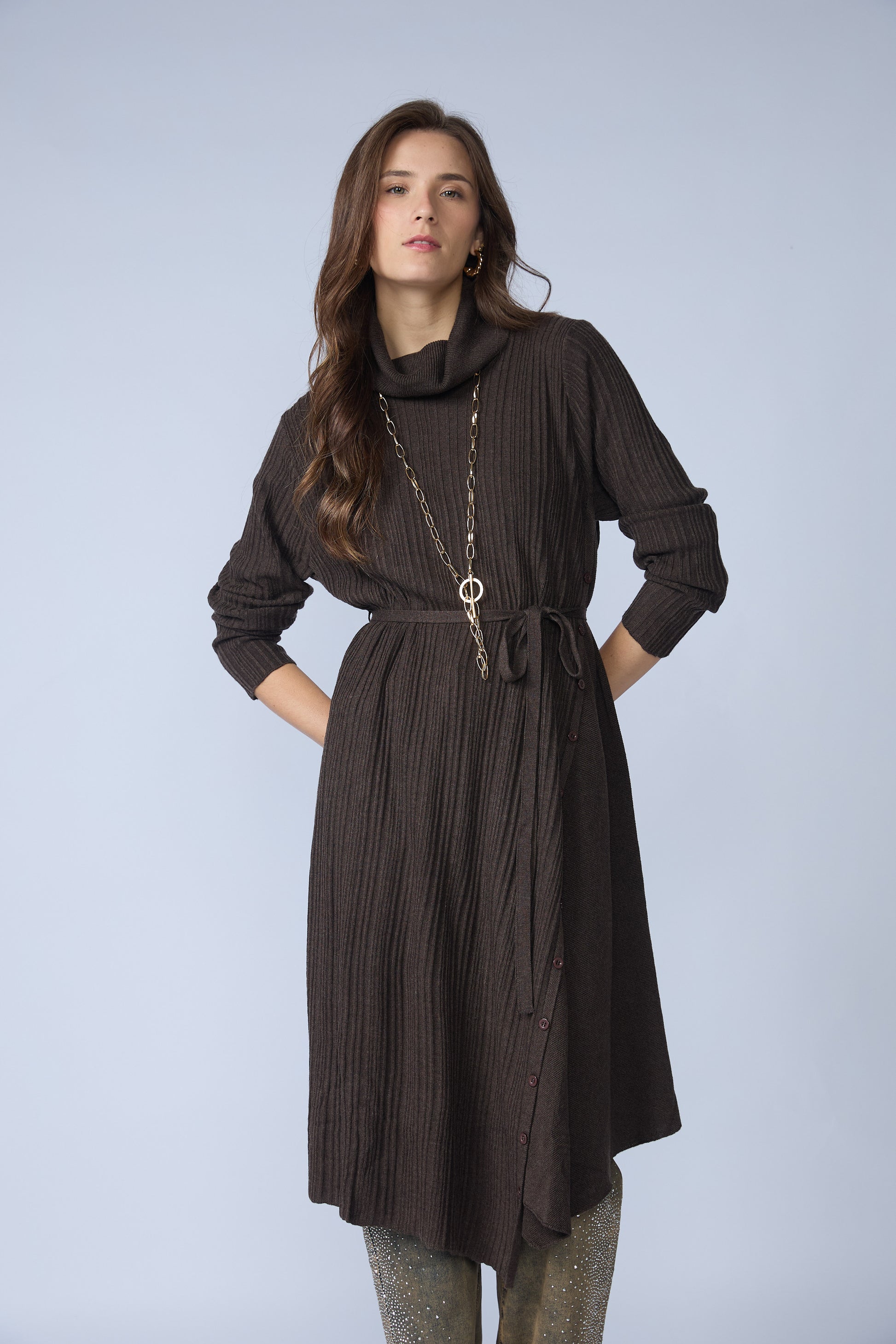 Vestido Punto A Botones