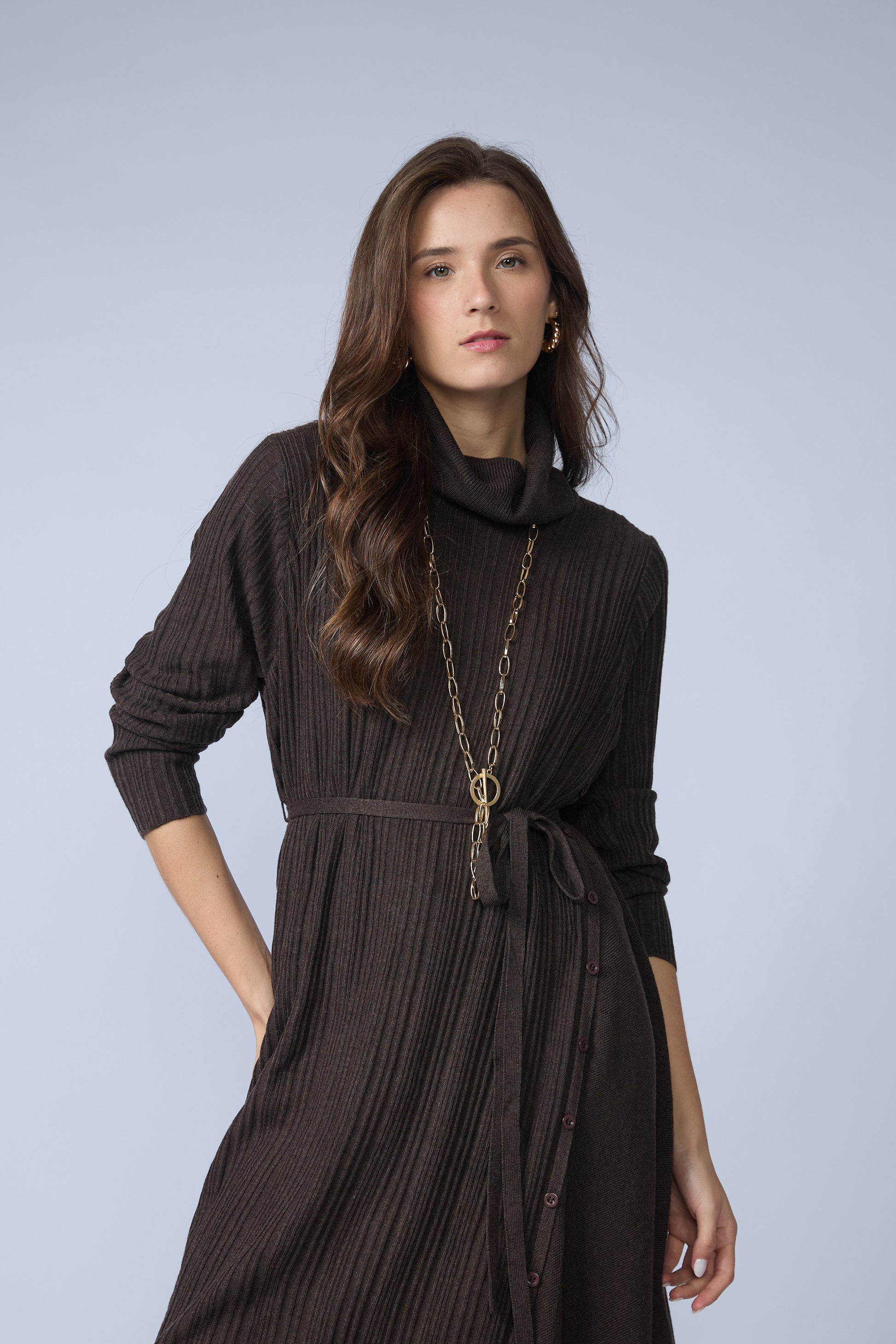 Vestido Punto A Botones
