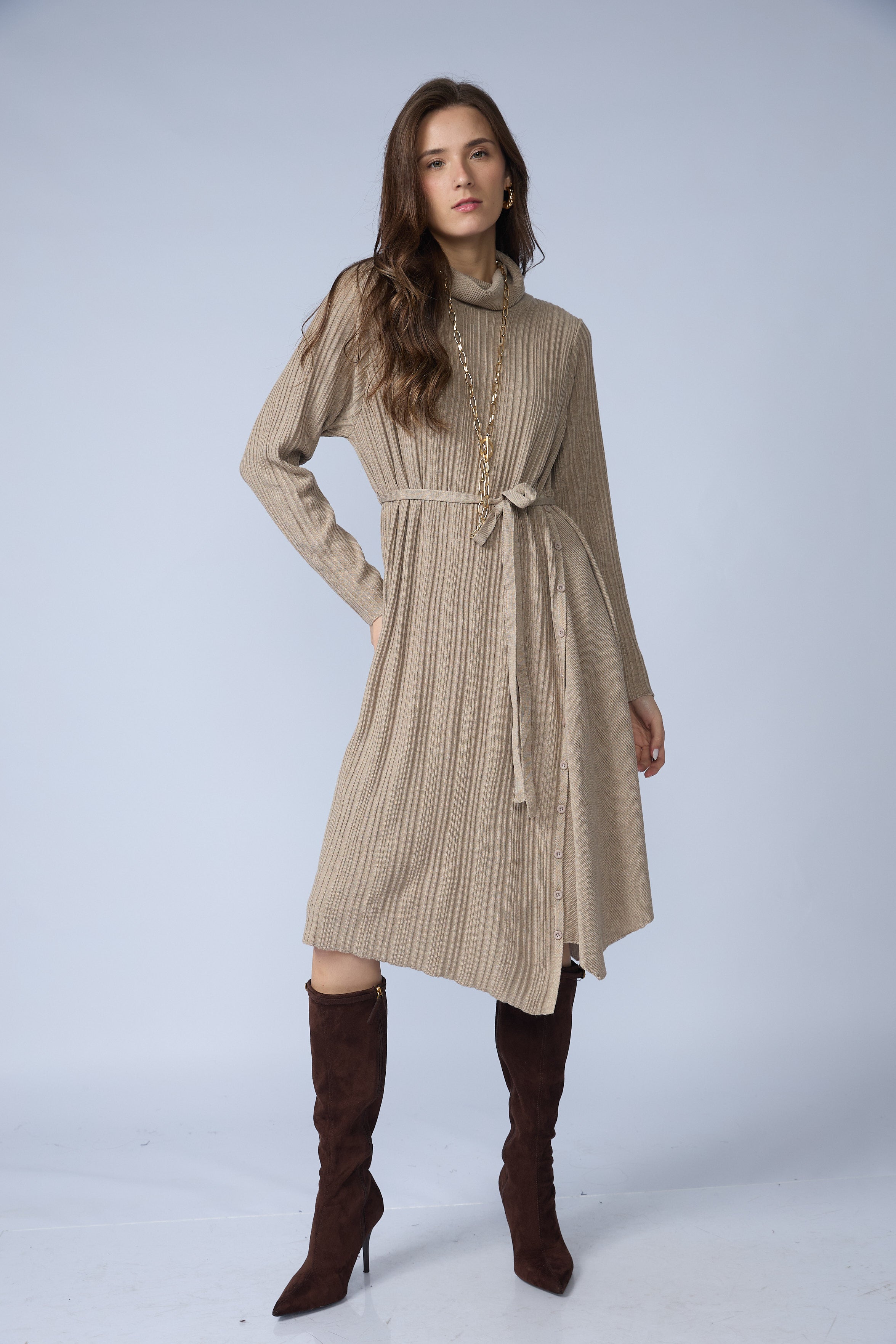 Vestido Punto A Botones