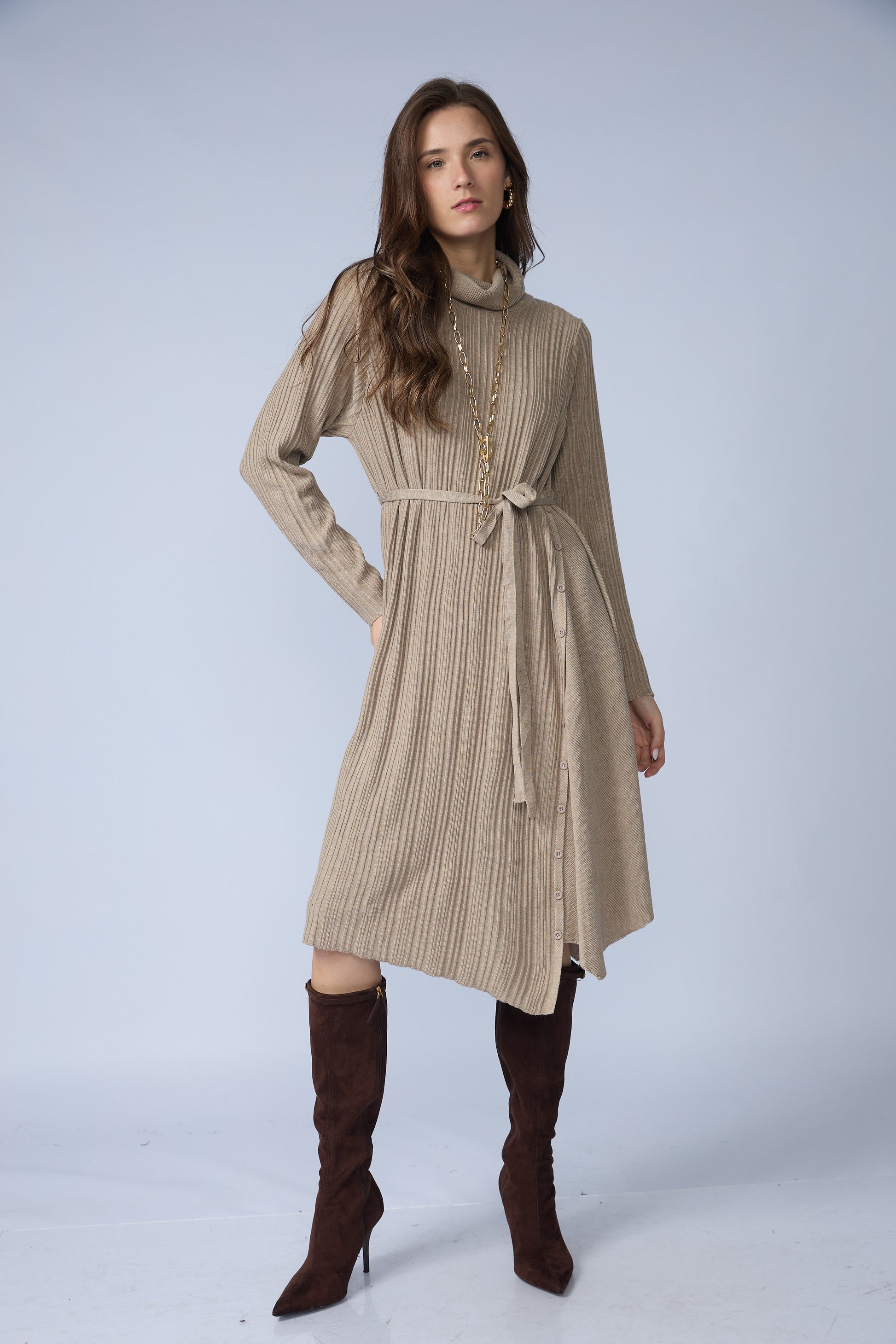 Vestido Punto A Botones