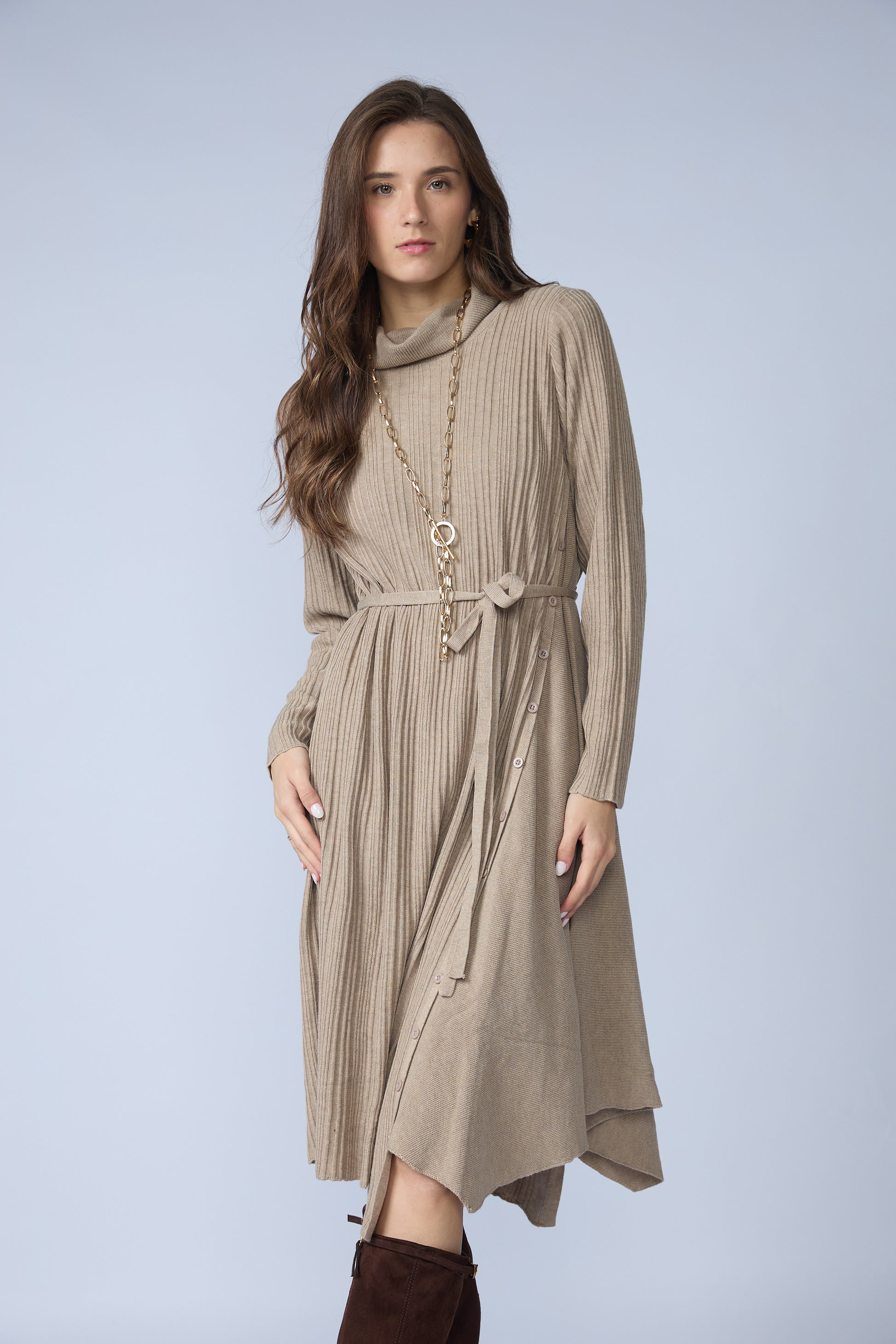 Vestido Punto A Botones