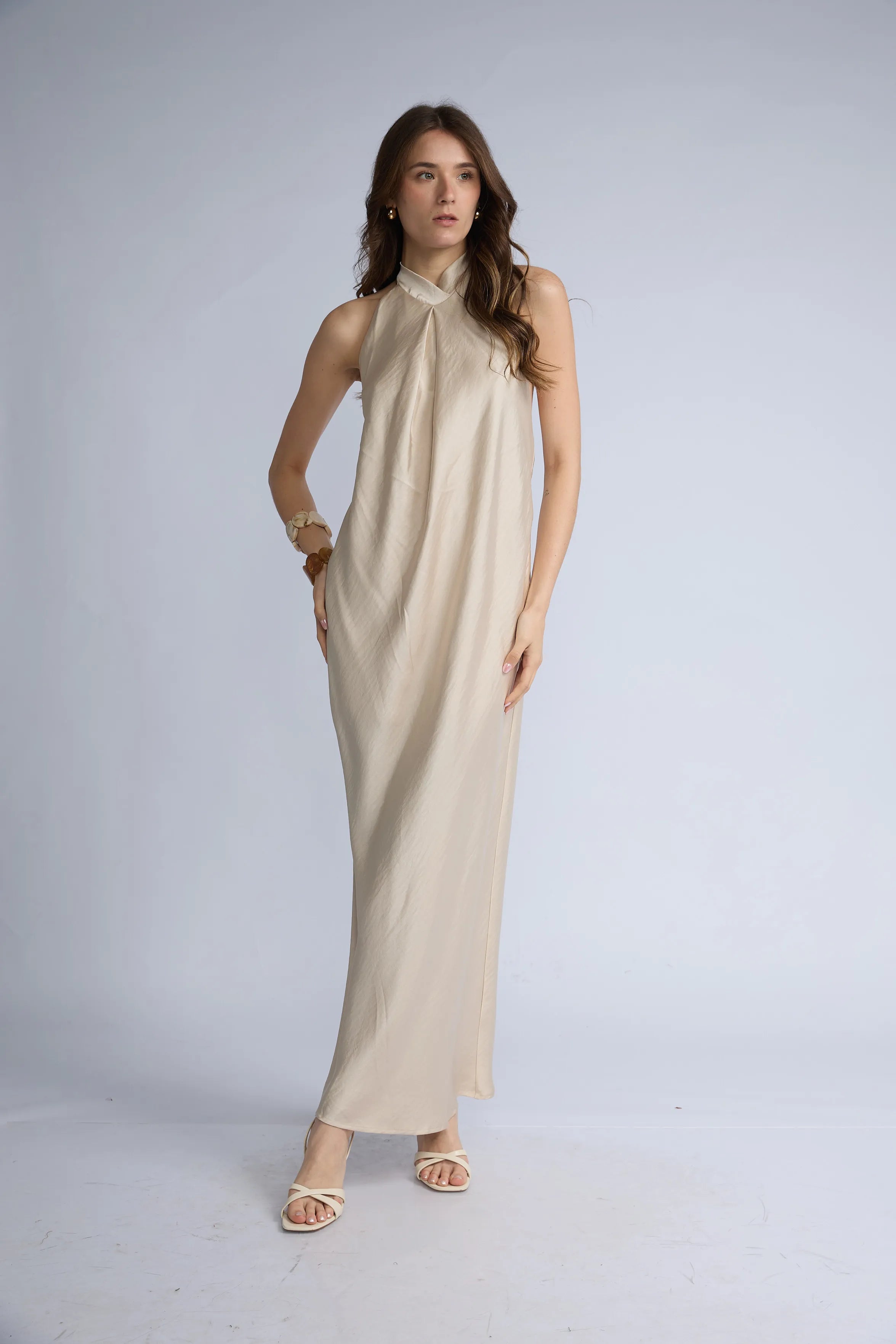 Vestido Recto Cuello Alto