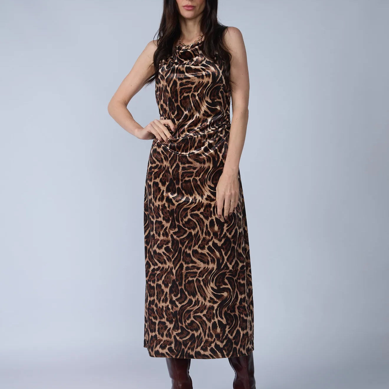 Vestido Terciopelo Animal Print