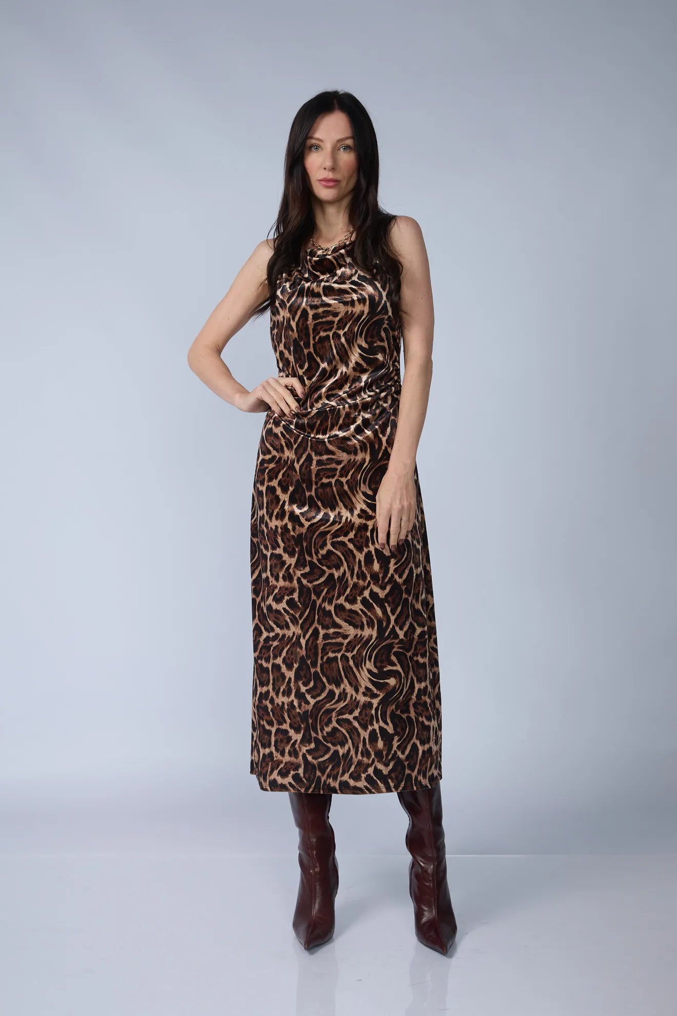 Vestido Terciopelo Animal Print