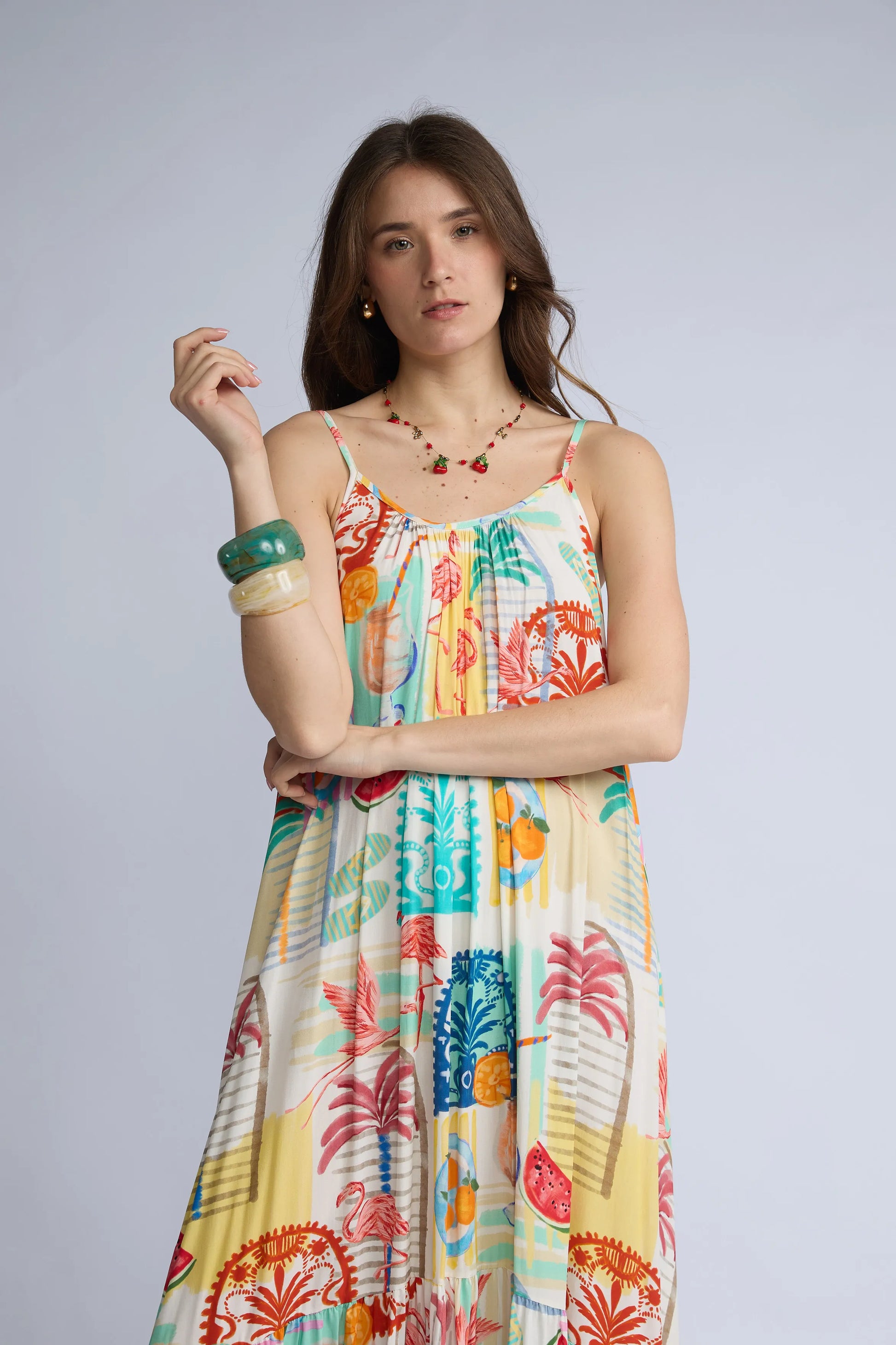 Vestido Tirantes Tropical