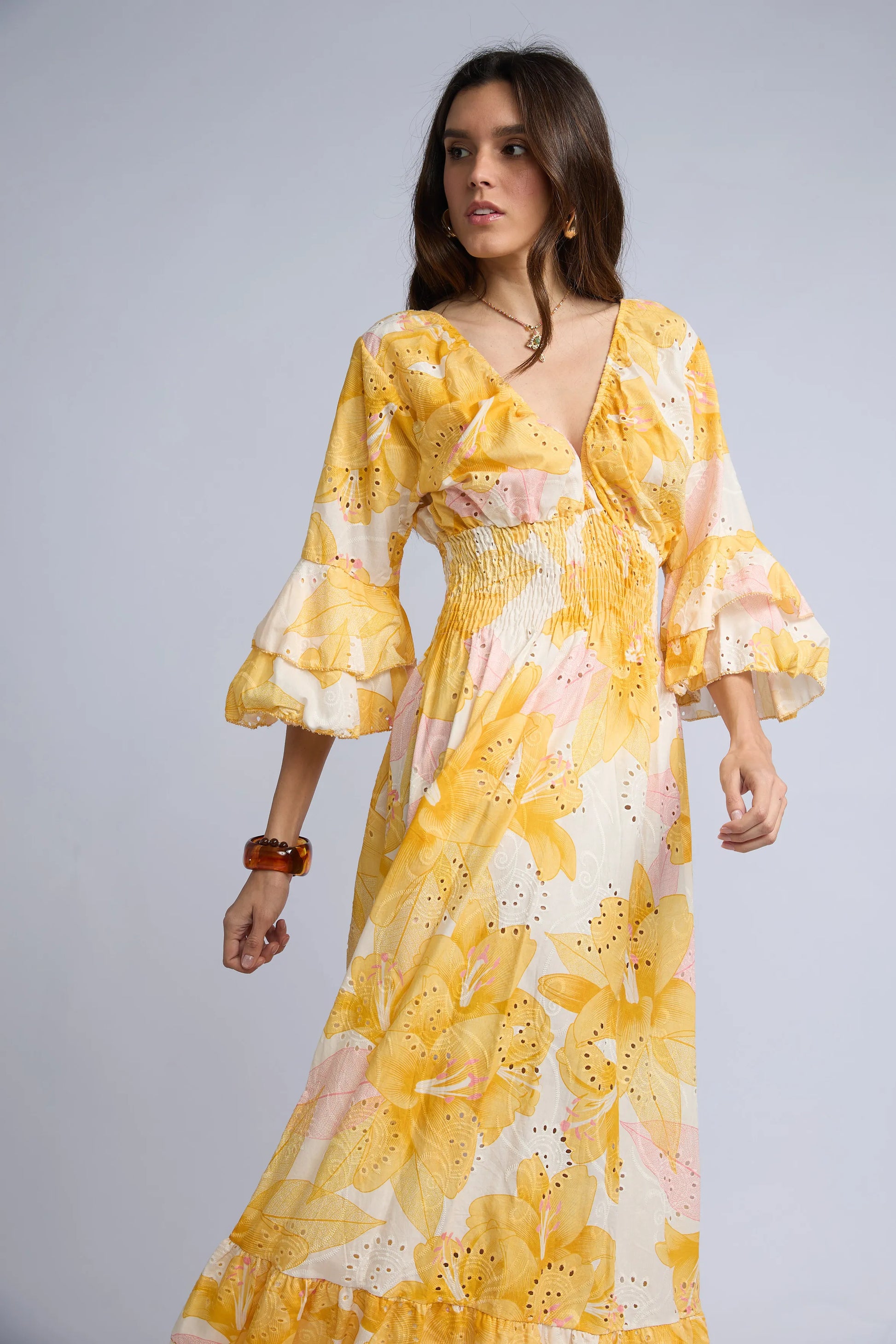 Vestido Broderie Flores