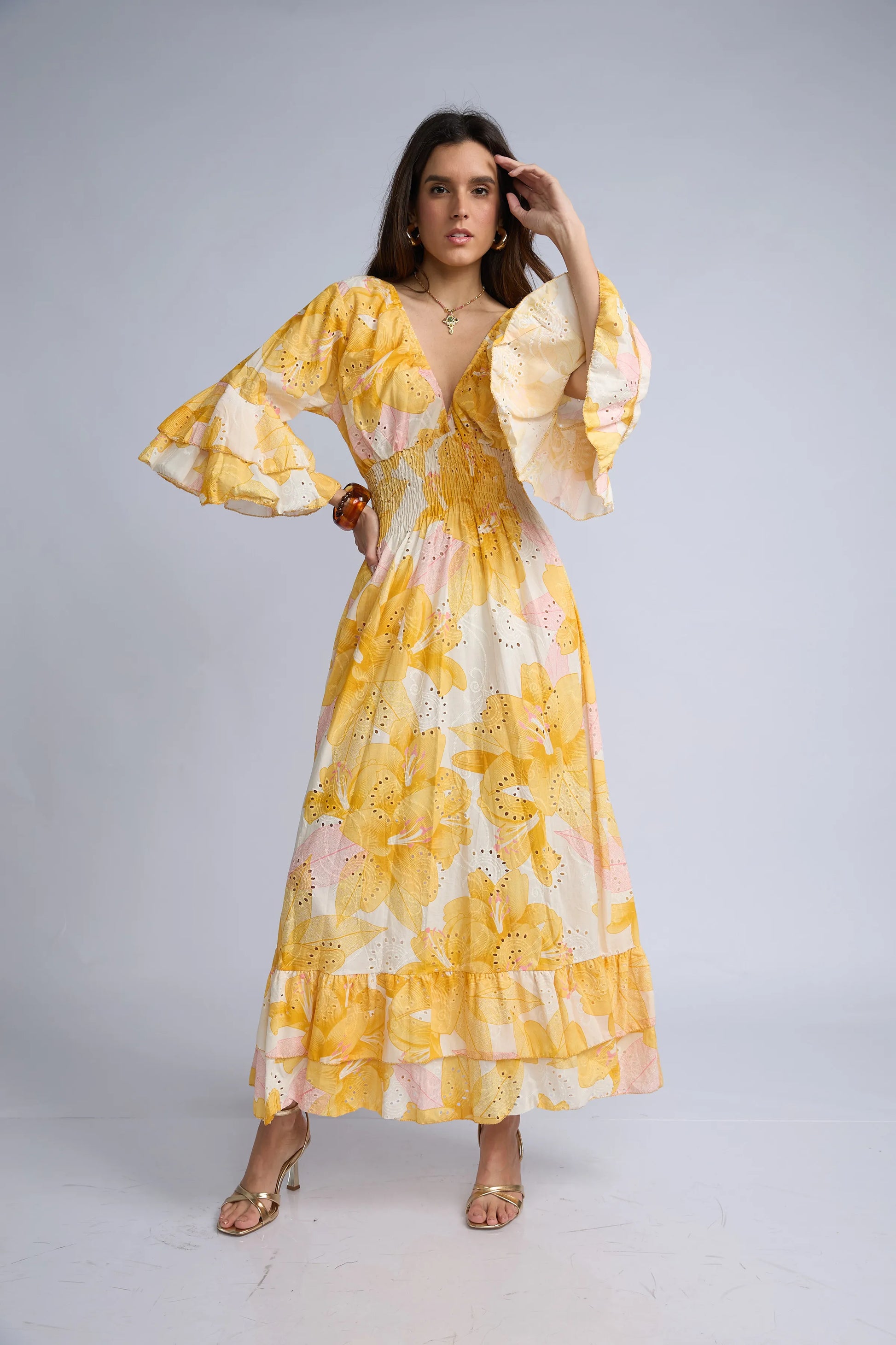 Vestido Broderie Flores