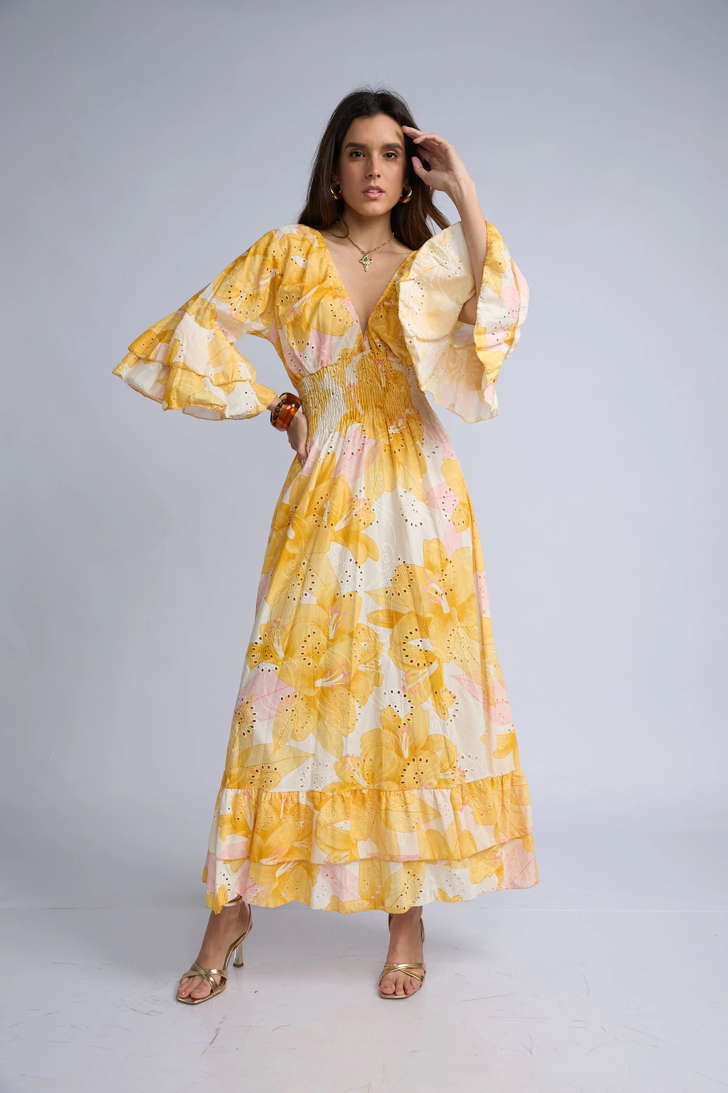 Vestido Broderie Flores