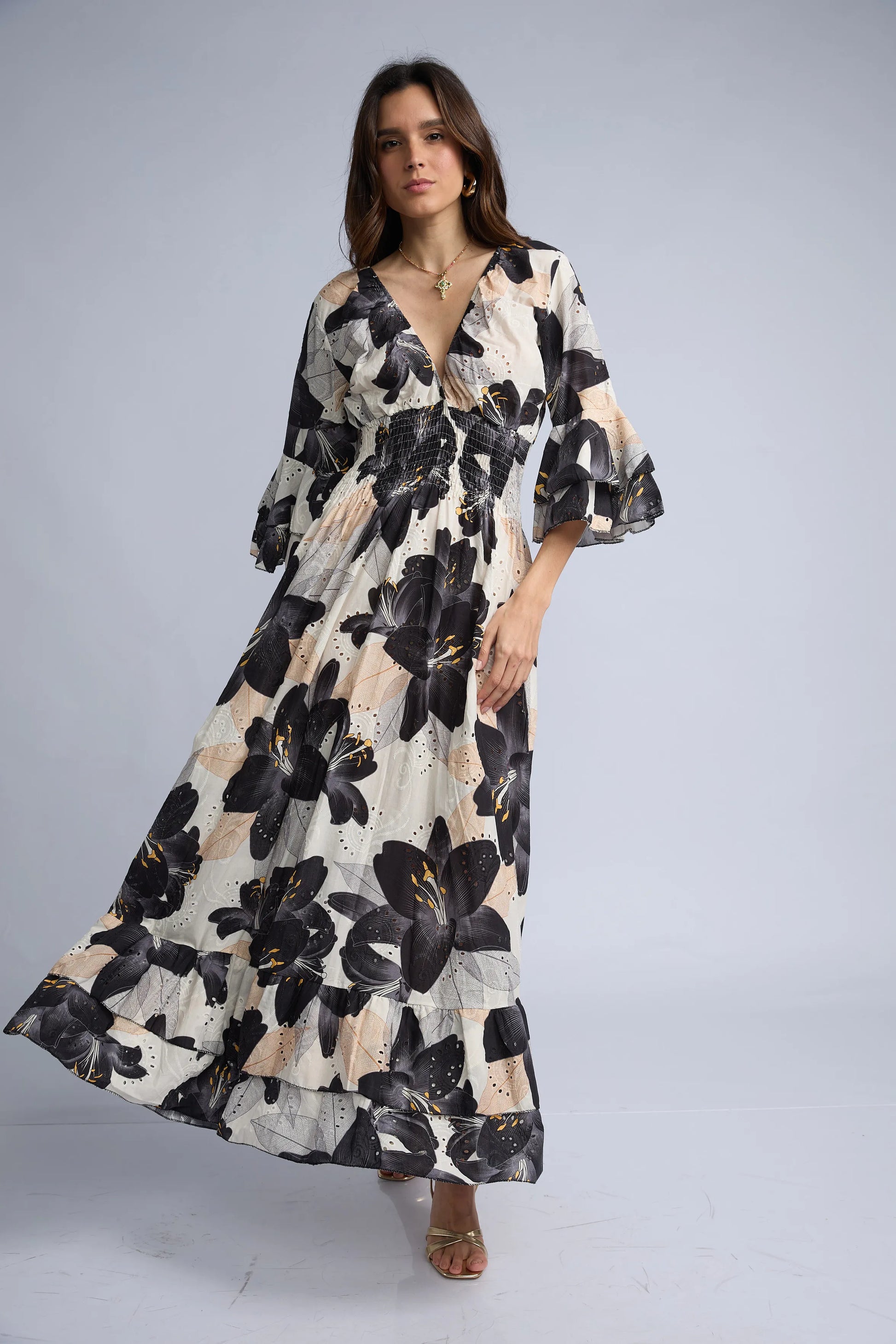 Vestido Broderie Flores