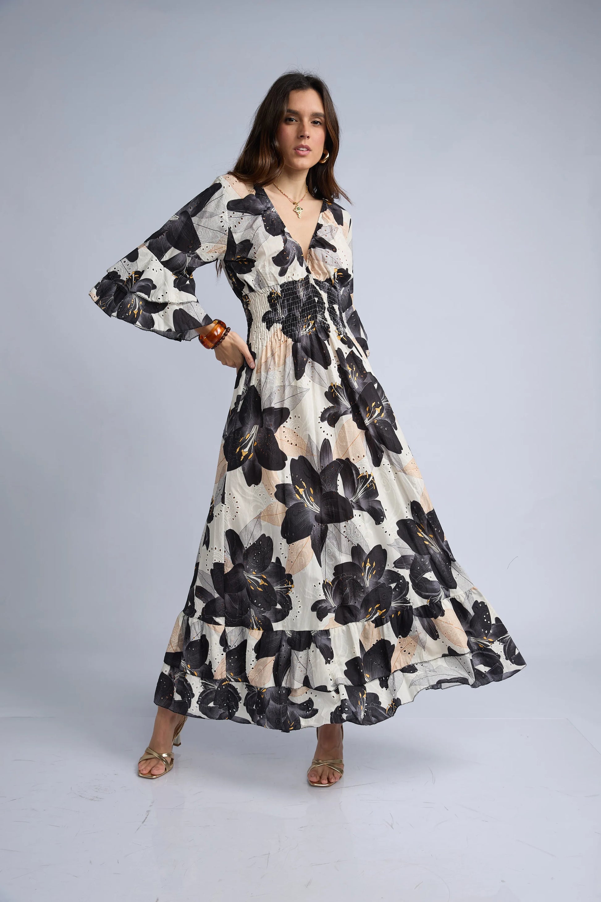 Vestido Broderie Flores