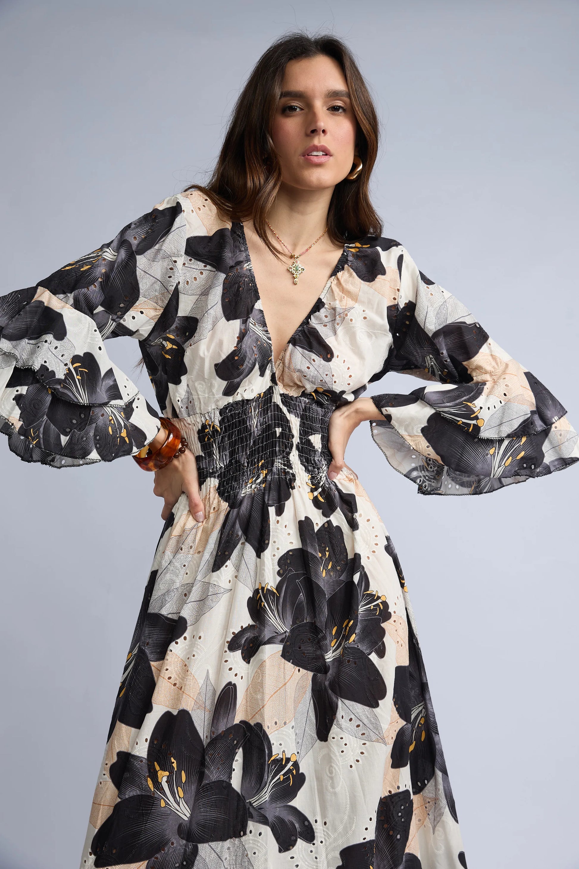 Vestido Broderie Flores