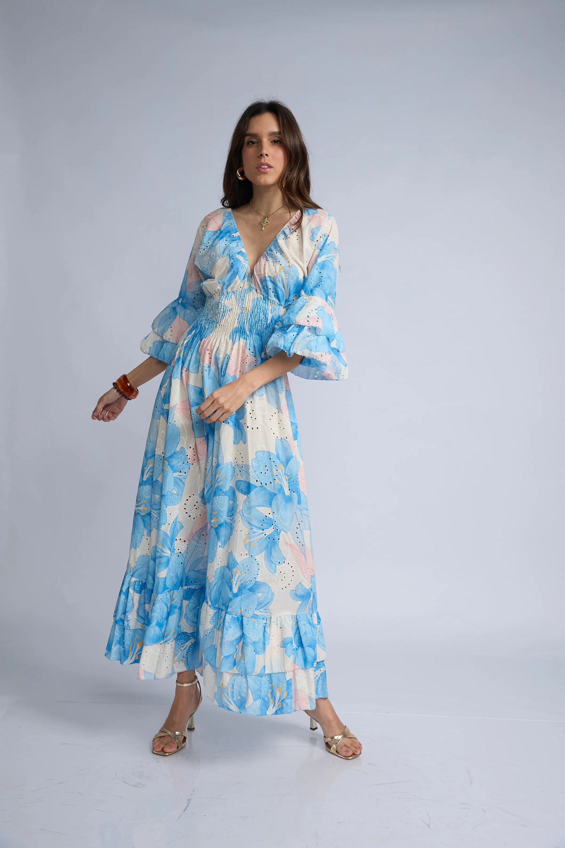 Vestido Broderie Flores