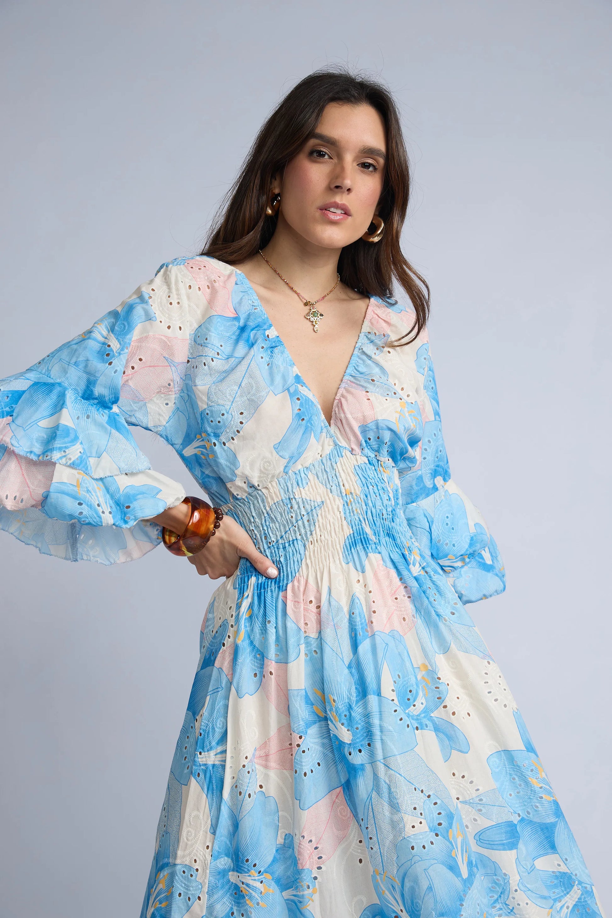 Vestido Broderie Flores