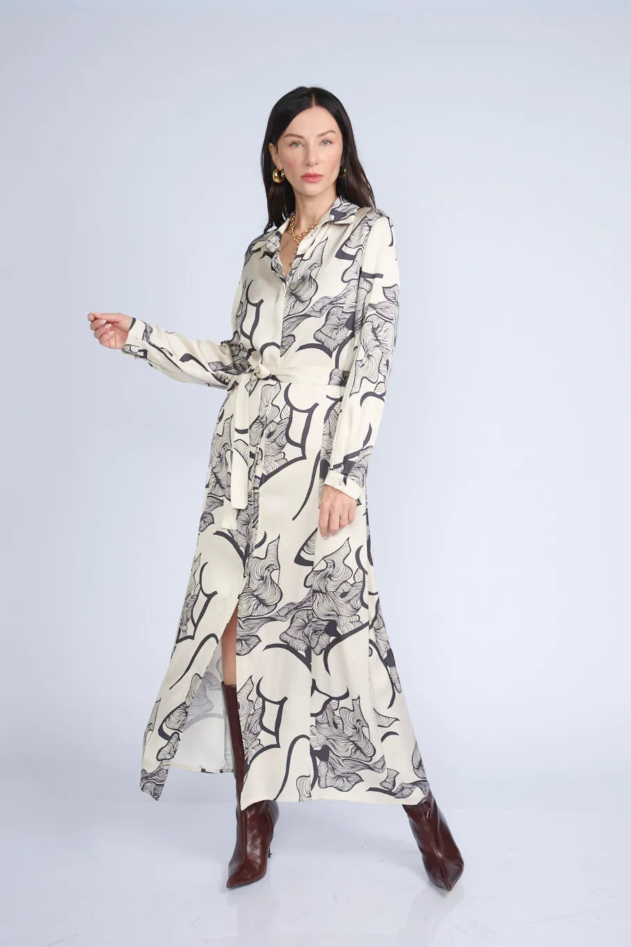 Vestido Camisero Seda