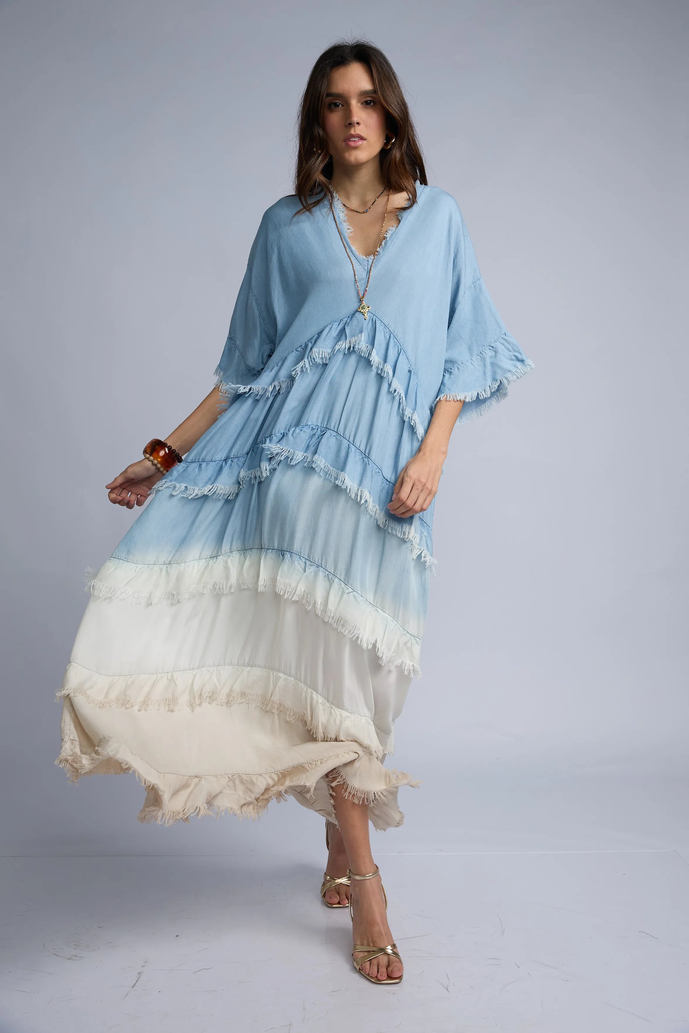 Vestido Denim Tiempos Desflecado