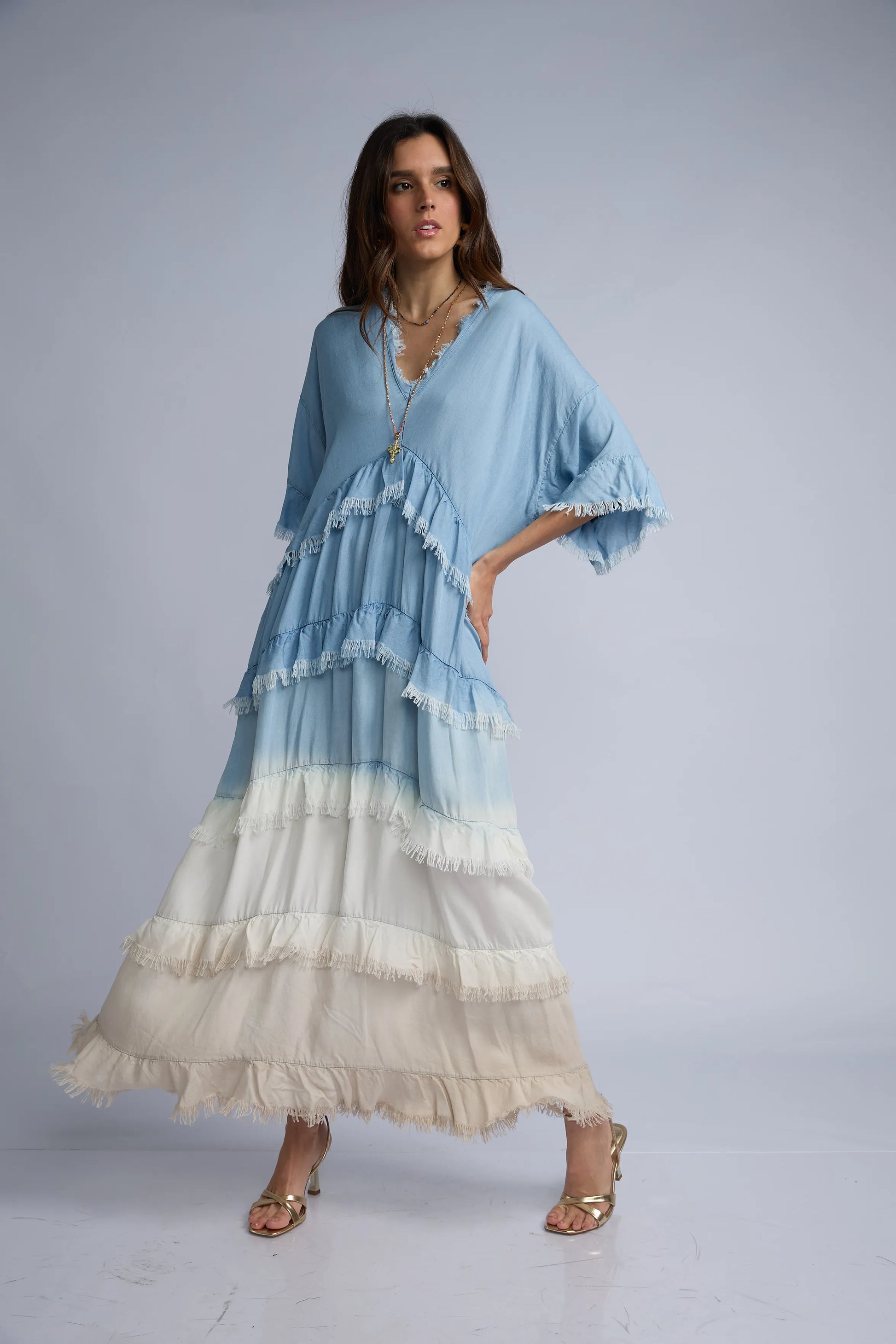 Vestido Denim Tiempos Desflecado