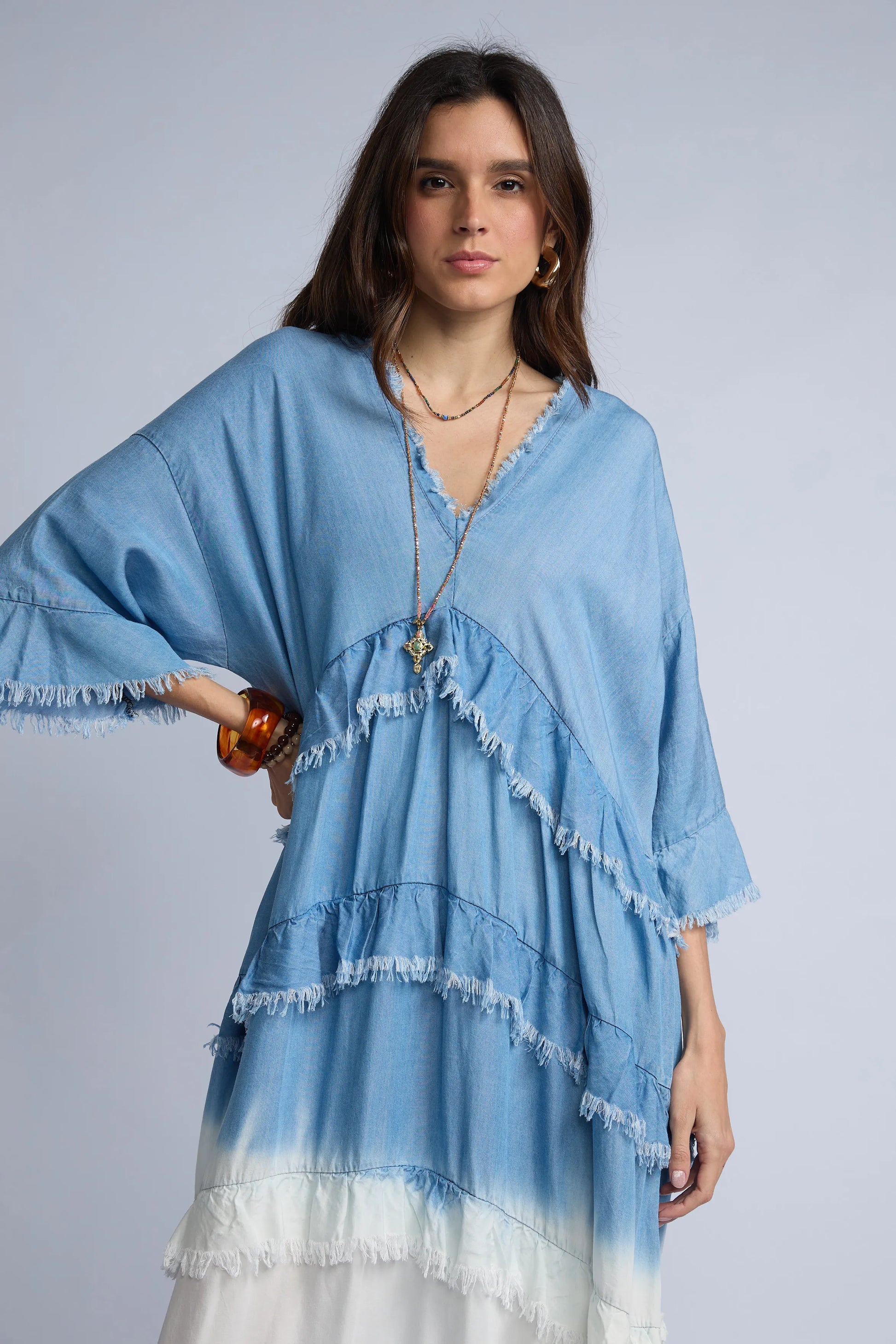 Vestido Denim Tiempos Desflecado