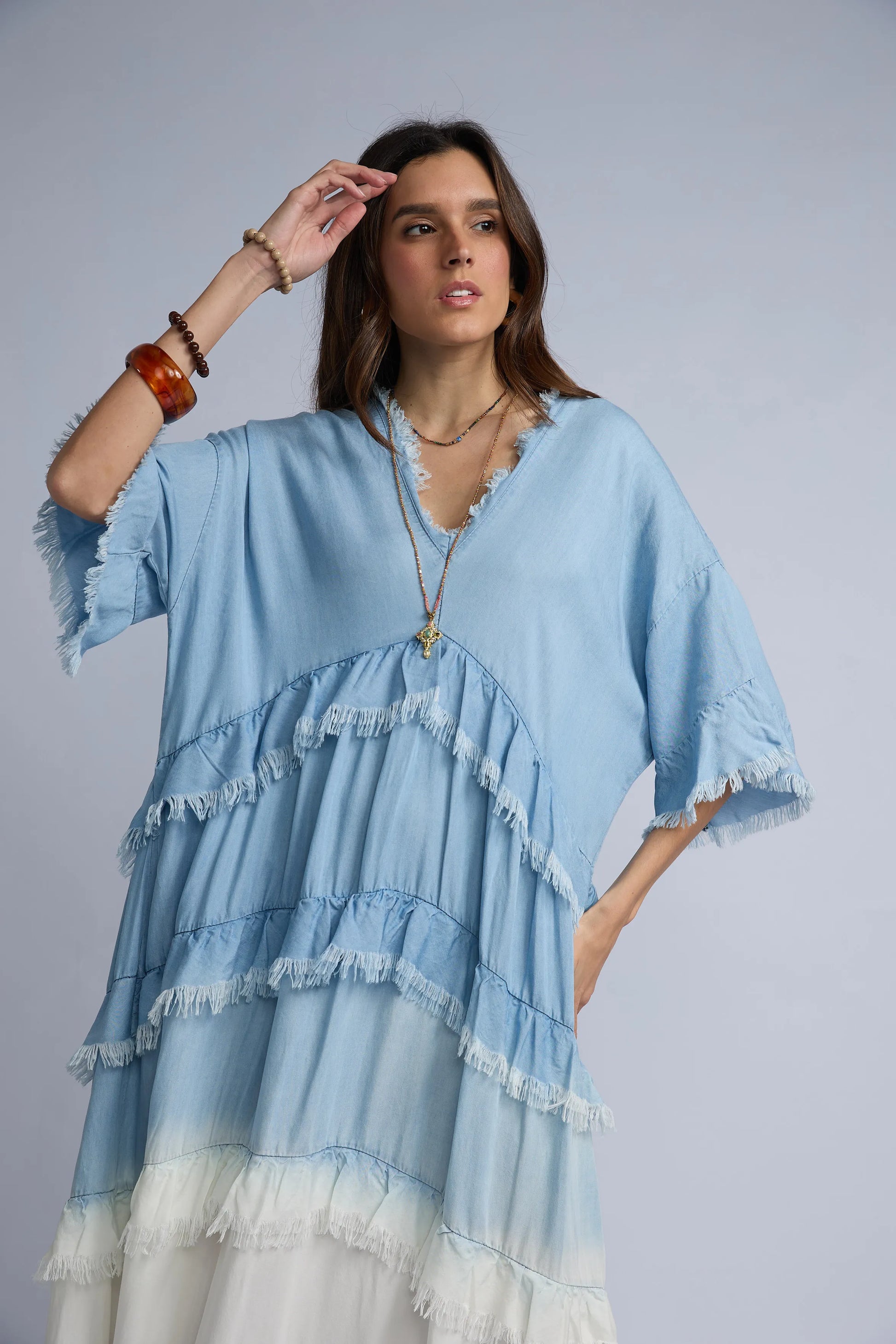 Vestido Denim Tiempos Desflecado