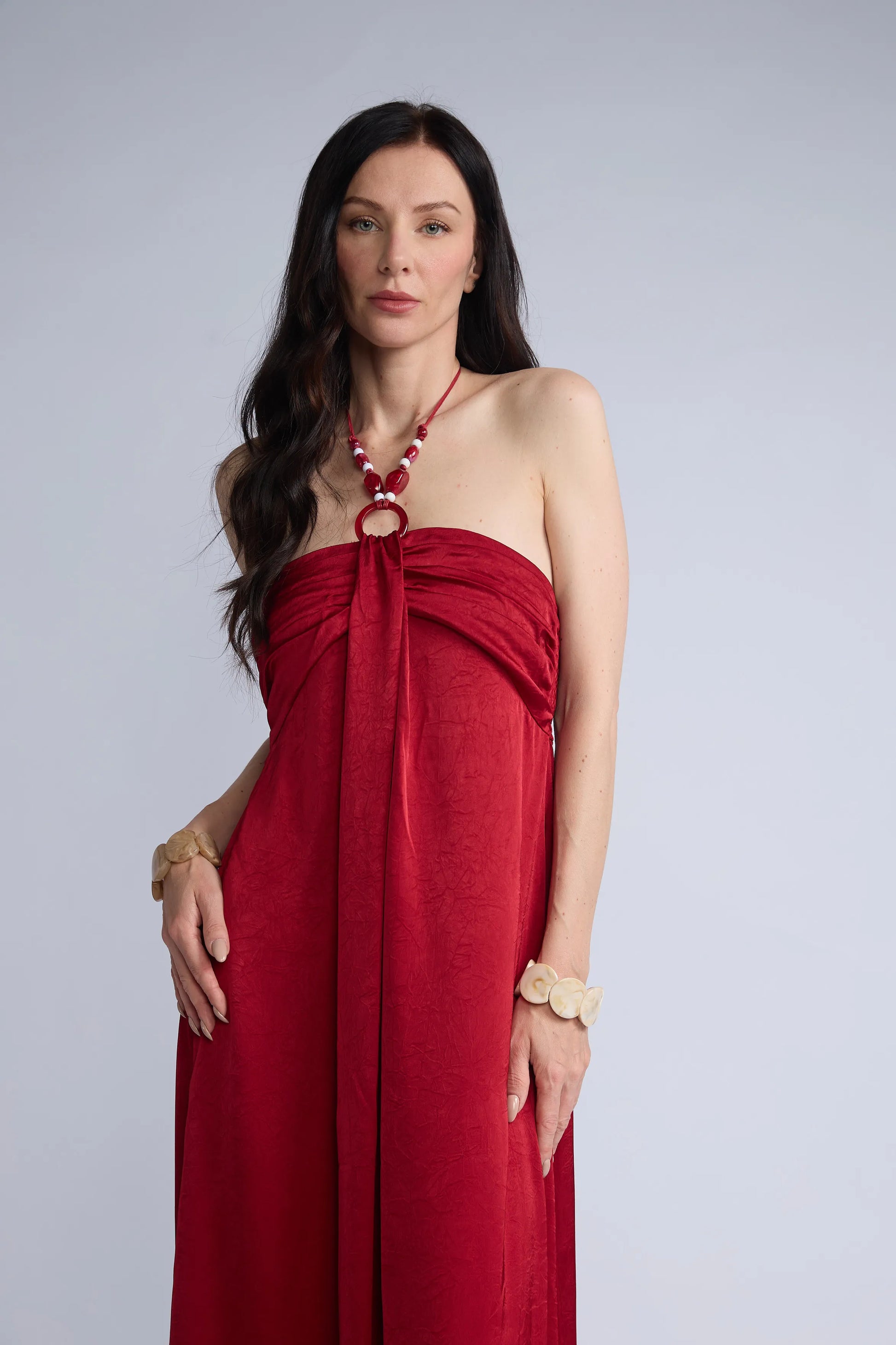 Vestido Halter Cuentas