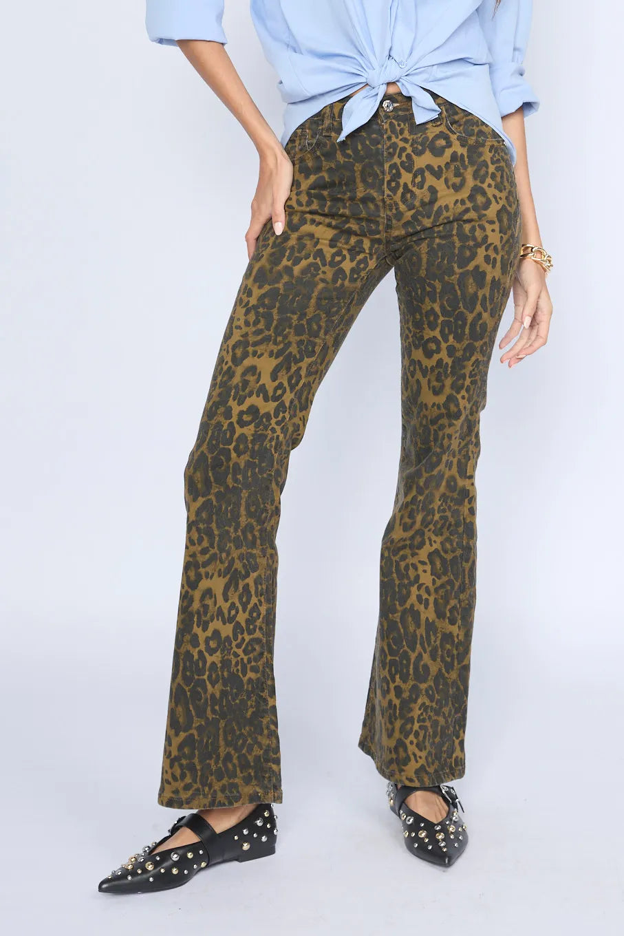 Pantalón Flare Animal Print